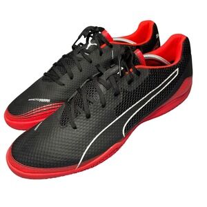 Puma Invicto Fresh 12‎ Mens Indoor Soccer Shoes Black White Red Blast 103631-05